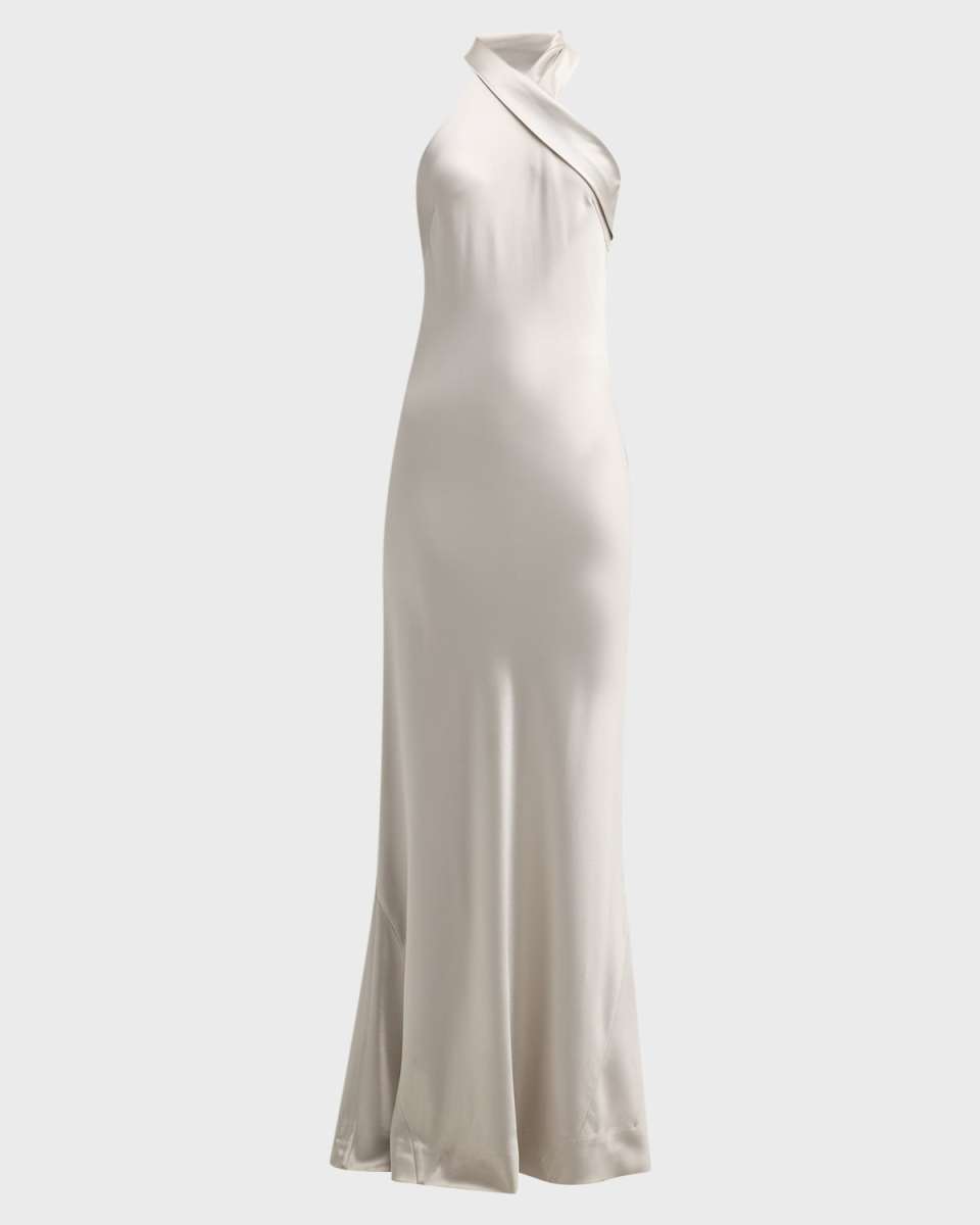 Pandora Halter Satin Gown